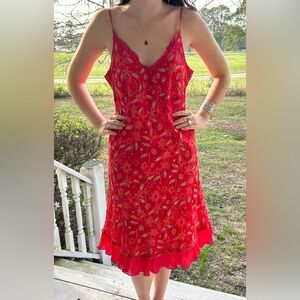 Johnny Was Embroidered Slip Dress SZ Large